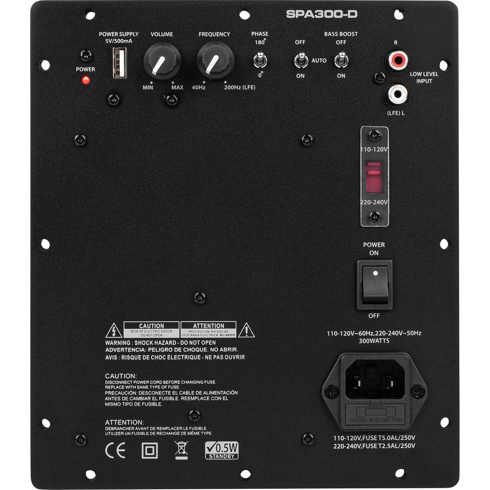 Dayton Audio SPA250 250 Watt Subwoofer Plate Amplifier